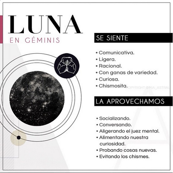 Luna en Géminis Miastral